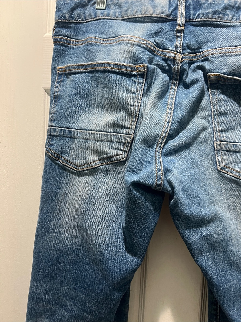 Scotch & Soda Light Blue Ralston Skinny Jeans with Distressed Detail - Picture 10 of 16